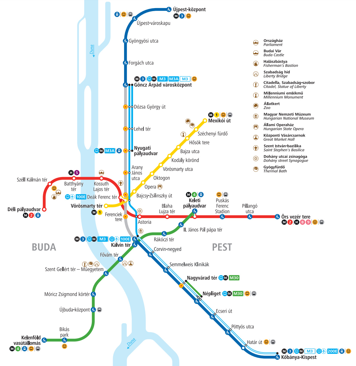 Map Metro Budapest Hd 
